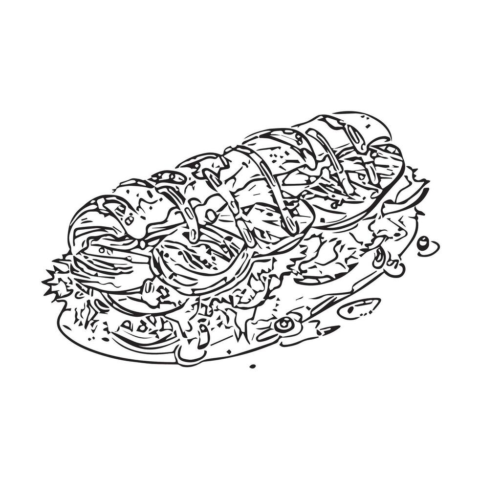 bread cooking pita doner kebab kebab vector