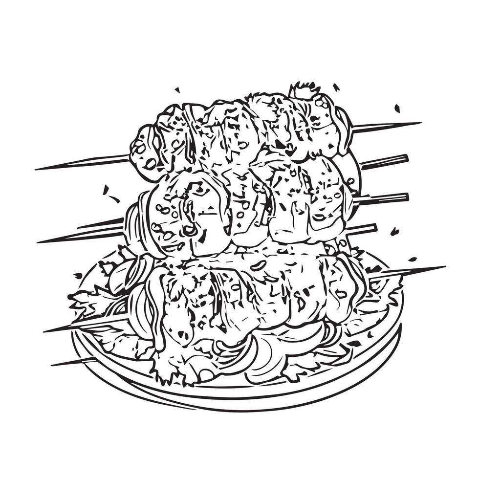 tasty chicken bread roasted vegetable vector