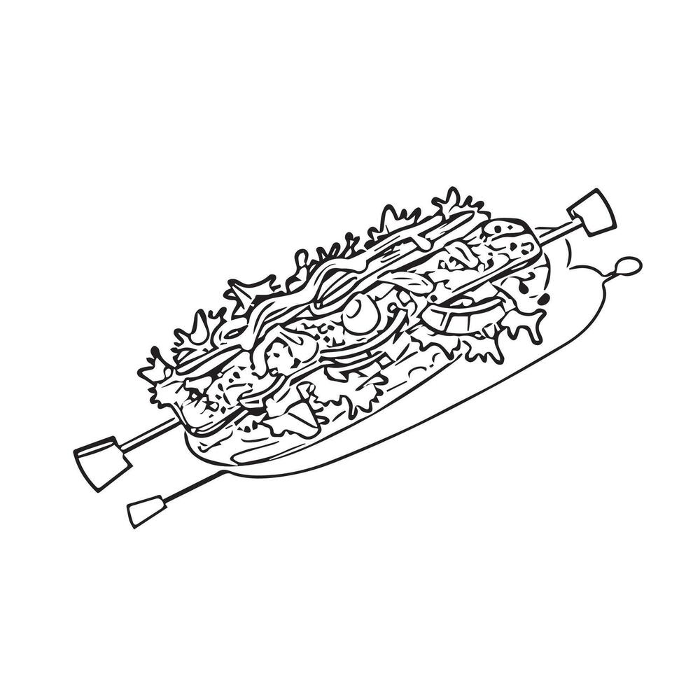 closeup lamb fresh vegetable meat vector