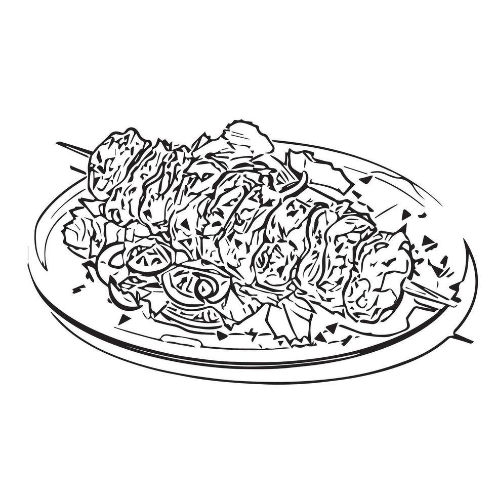 bread fast food closeup onion shish vector