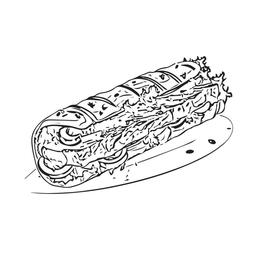 grilled isolated roast restaurant lamb vector
