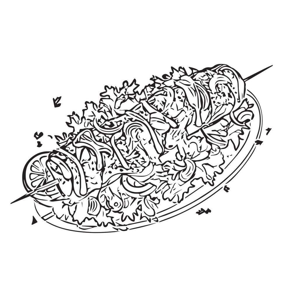 beef cooking meal cafe meat vector