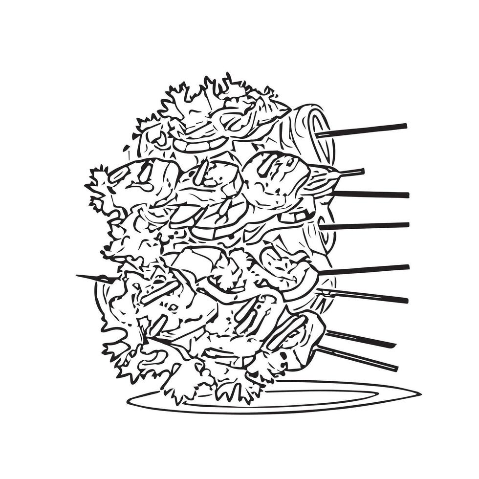 fastfood barbecue sauce fast food salad vector