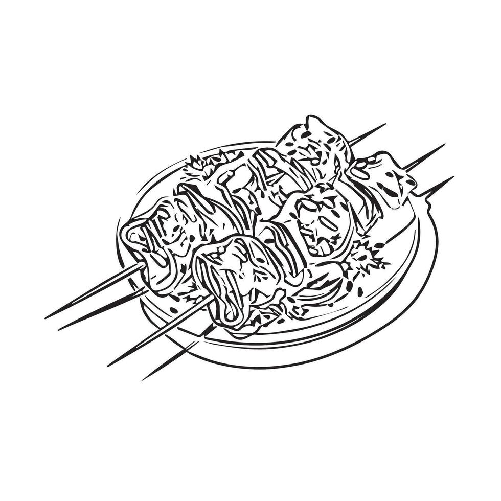 salad grill lunch dish fast food vector