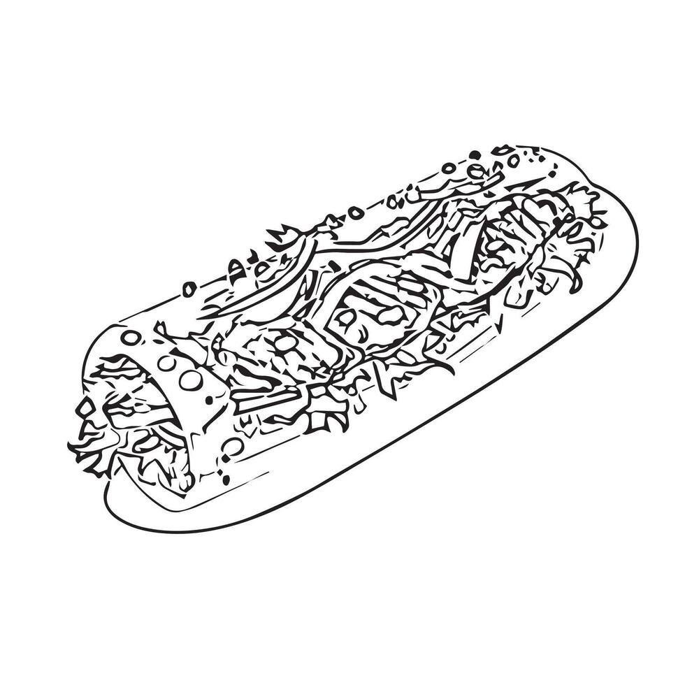 barbecue onion roast cafe kebab vector