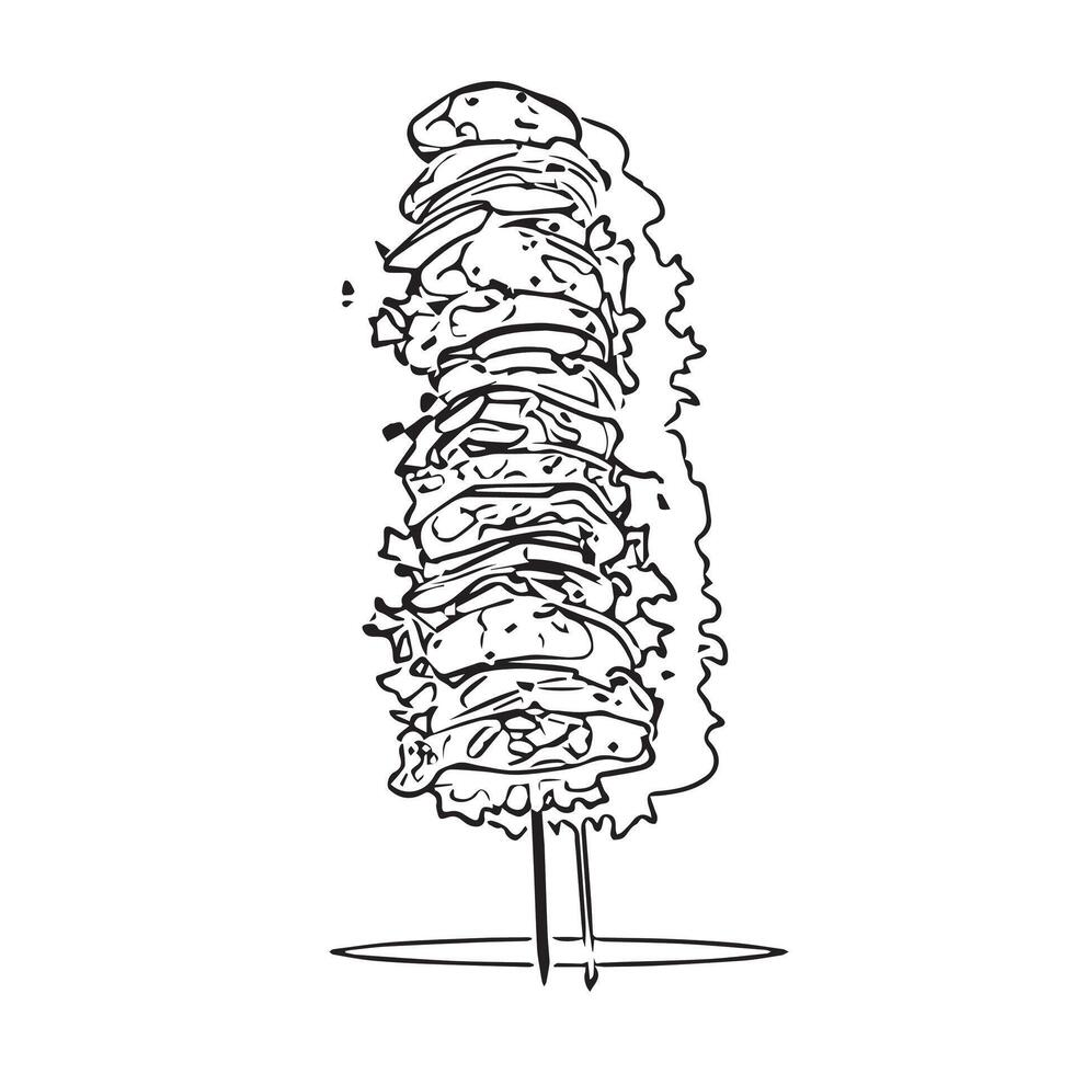 closeup fast food grilled fast bread vector