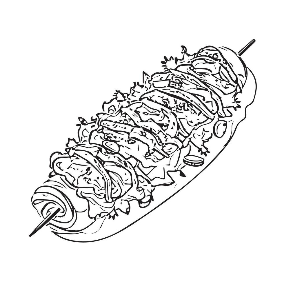 grilled restaurant isolated dinner fast food vector