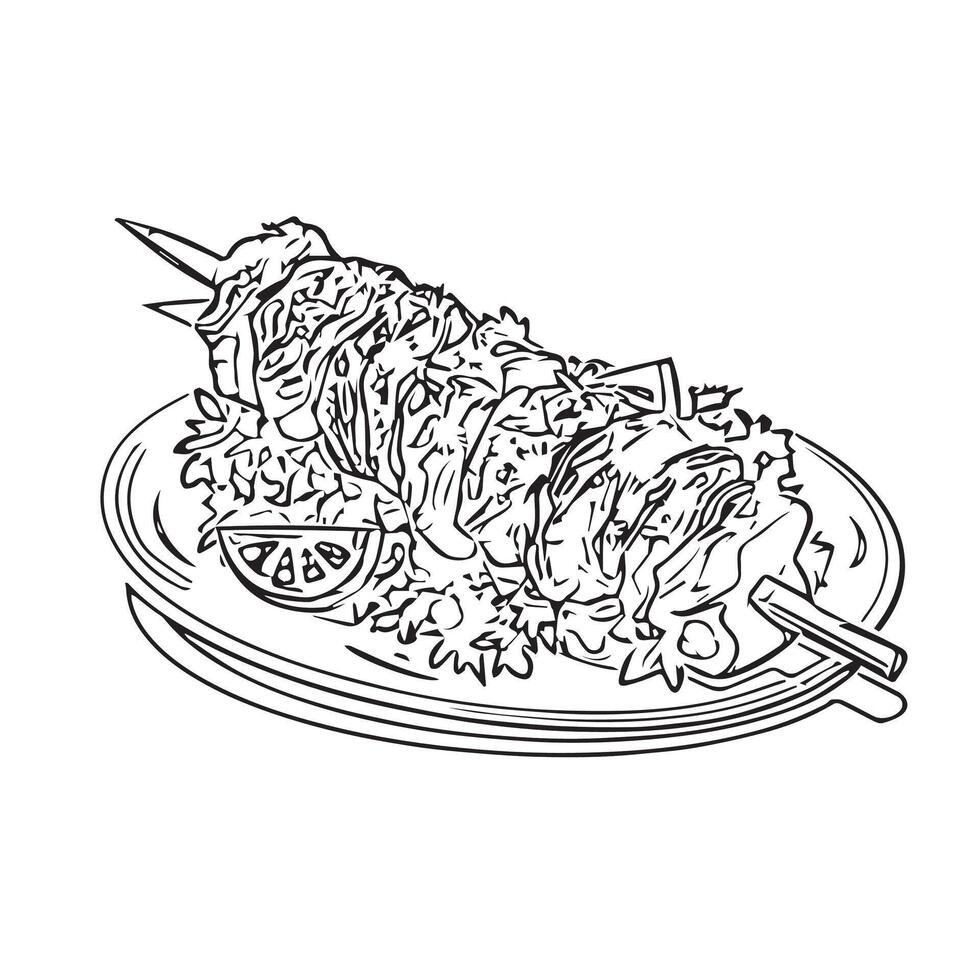 meat sauce doner turkish doner kebab vector