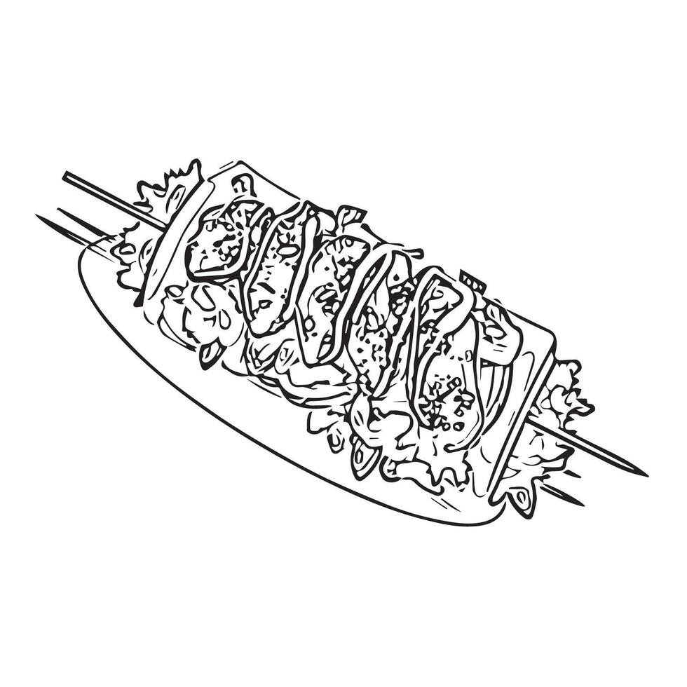 meat fast fast food traditional turkish vector