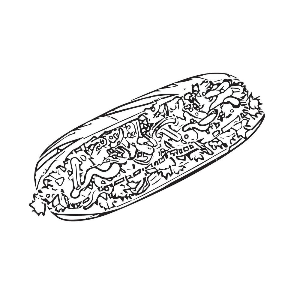 salad closeup cafe shish turkish vector