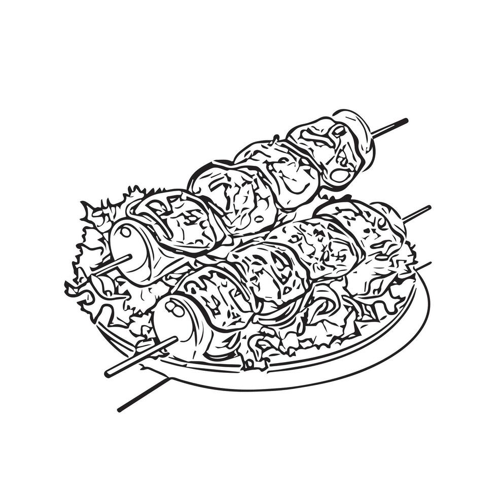 roast arabic lamb sandwich doner kebab vector