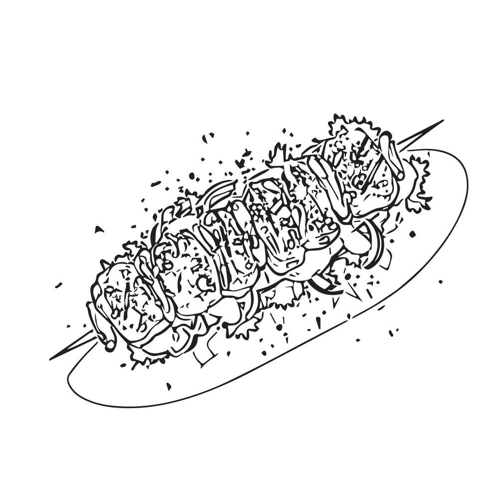 bread fast food cafe dinner meal vector