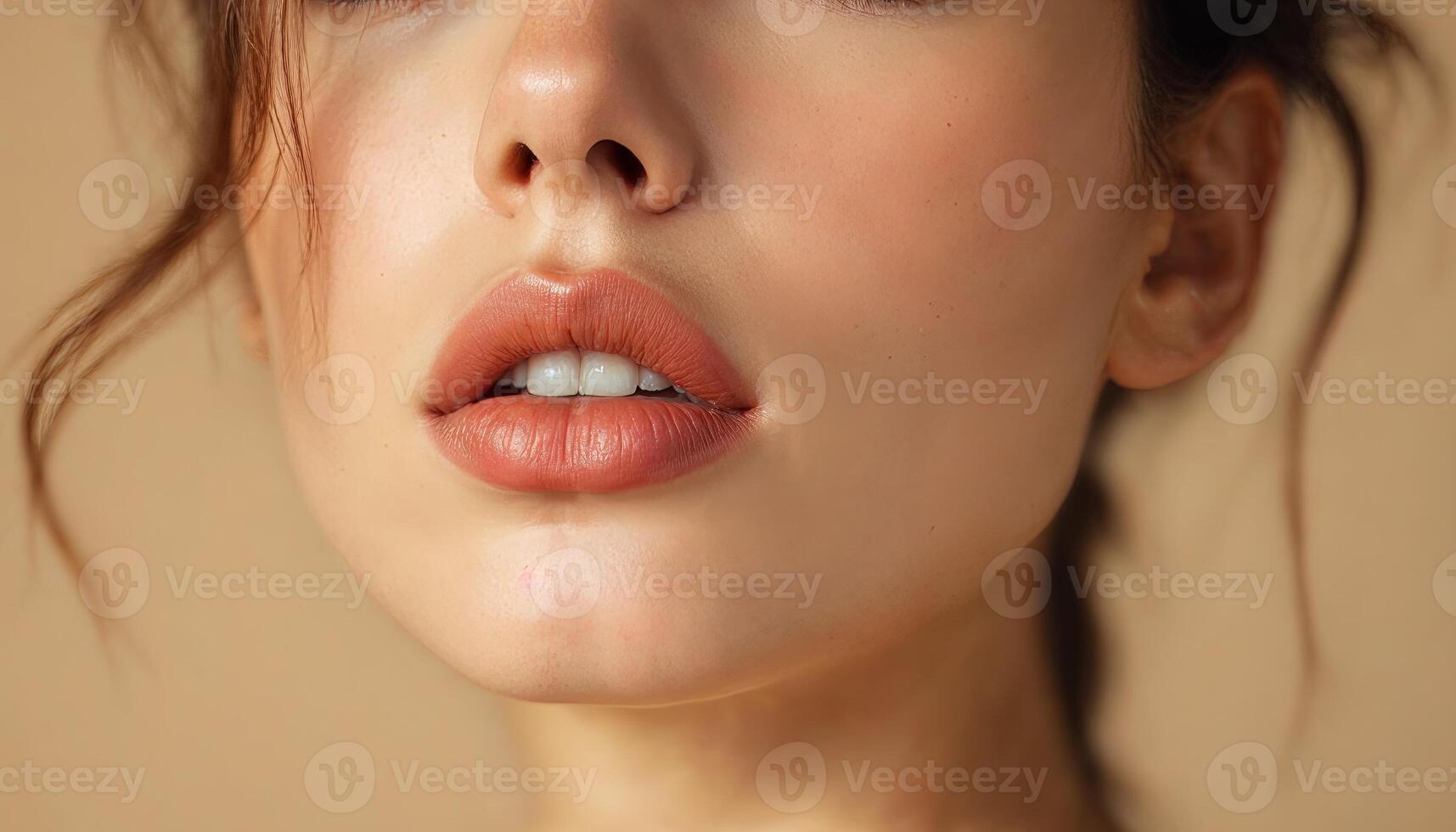 A woman with a very large mouth and a very large nose photo