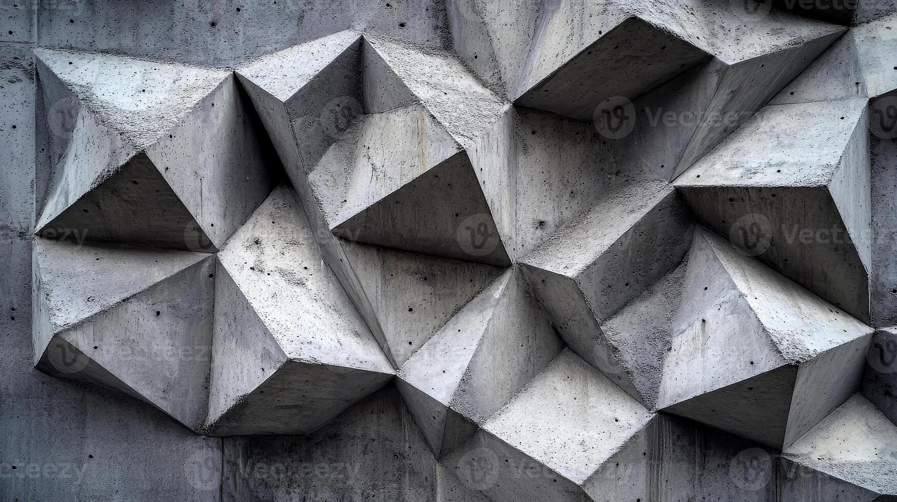 This high definition abstract background showcases a unique textured concrete surface with three-dimensional geometric shapes, emphasizing depth and design photo