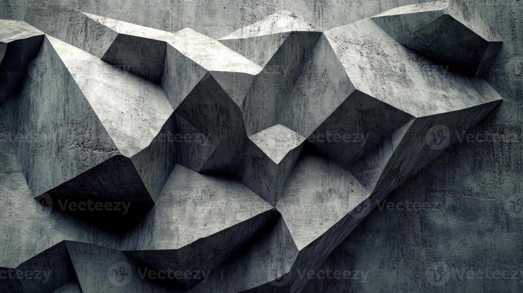 This striking background features a uniquely textured concrete surface, composed of abstract geometric shapes that create a visually captivating interplay of light and shadow photo