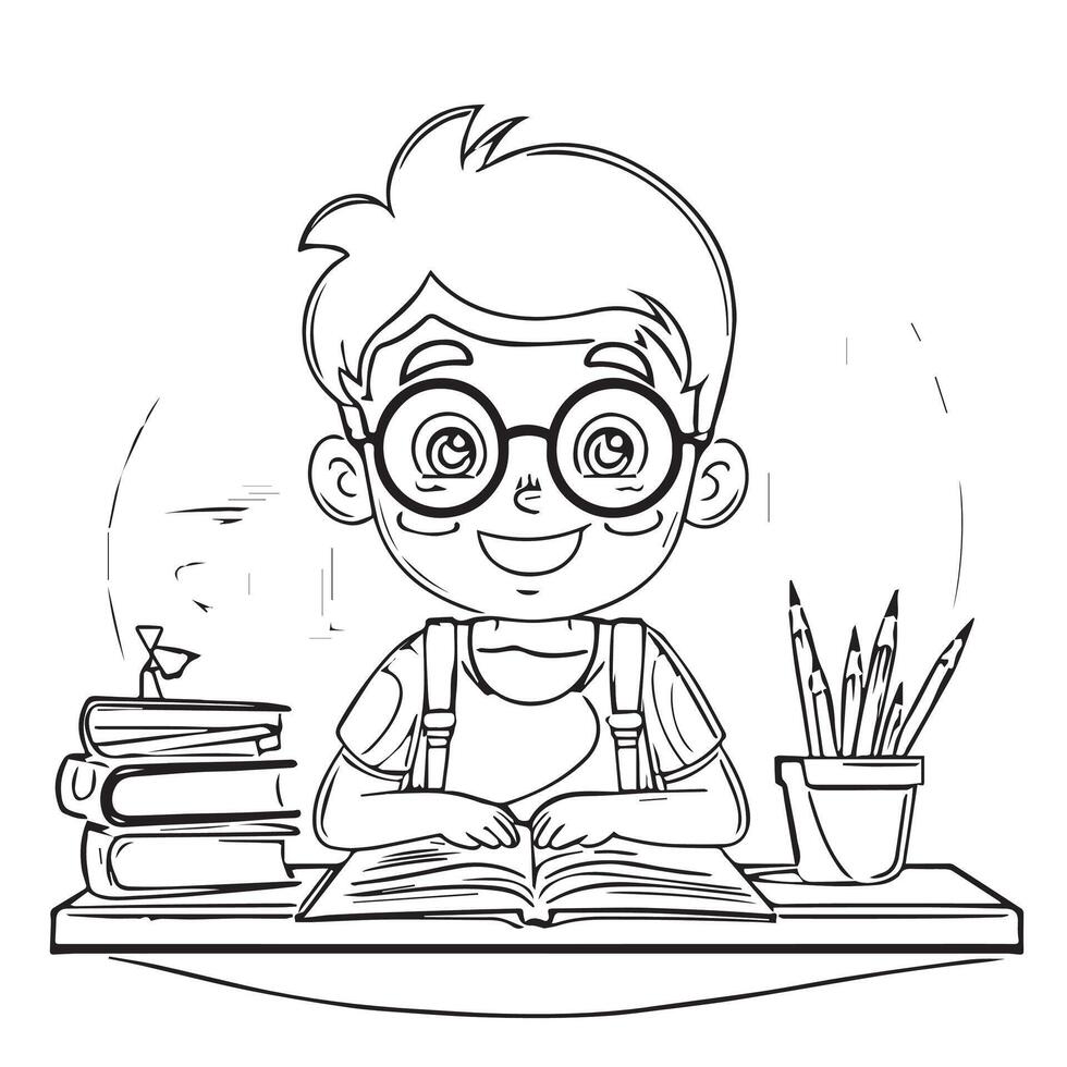 kid student table test kids vector
