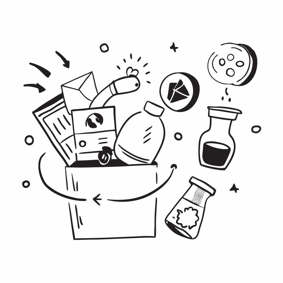 Zero Waste Business Model concept as Companies adopt a zero waste business model to eliminate all forms of waste and promote recycling and reusing in Photo Stock Concept vector
