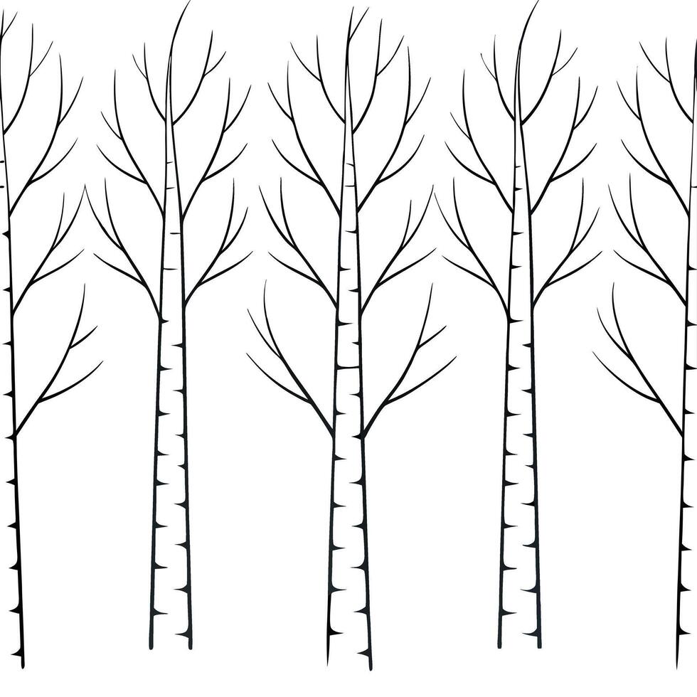 Winter trees seamless pattern with tall pine trees and light snow for a serene winter forest scene concept as Serene winter trees pattern with pine trees and light snow ideal for a Clear vector