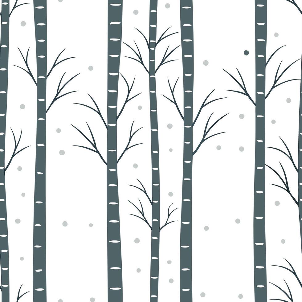 Winter trees seamless pattern with frosted pine trees and light snowfall for a subtle cool seasonal design concept as Cool winter trees pattern with frosted pine trees and light sn Clear Set 2 vector