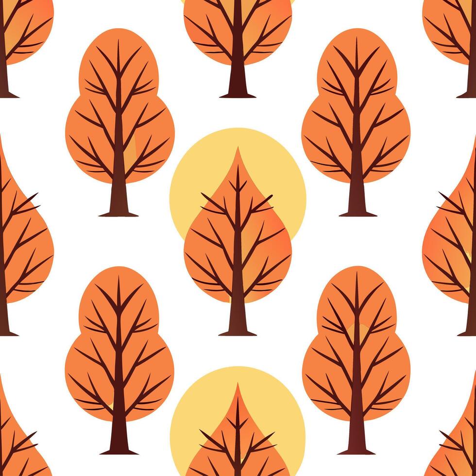 Warm autumn trees seamless tile pattern with chestnut and fir trees for inviting seasonal decor concept as Chestnut and fir trees arranged seamlessly to create warm and inviting se Clear Set 3 vector
