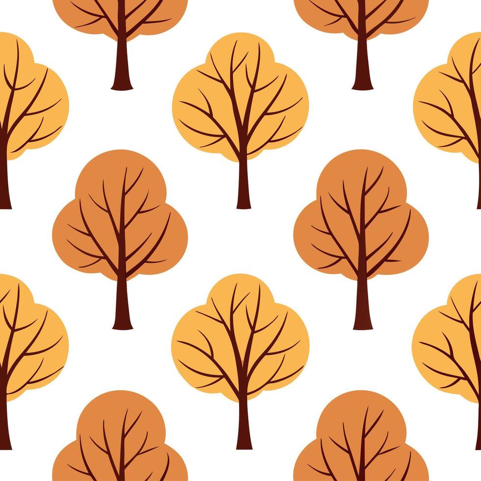 Warm autumn trees seamless tile pattern with chestnut and fir trees for inviting seasonal decor concept as Chestnut and fir trees arranged seamlessly to create warm and inviting se Clear Set 2 vector