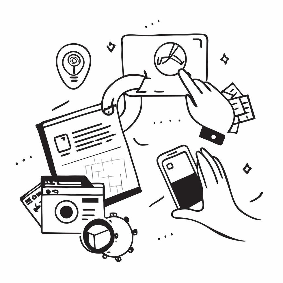 VPN Usage for Secure Browsing concept as Highlighting the use of VPNs to secure browsing activities and protect data privacy online in Photo Stock Concept vector