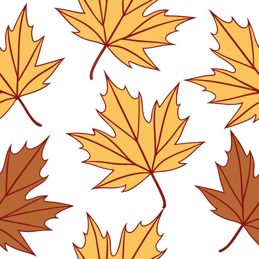 Warm autumn leaves seamless pattern with rich browns reds and oranges for a cozy fall inspired design concept as Cozy autumn leaves pattern with rich brown red and orange hues idea Clear vector