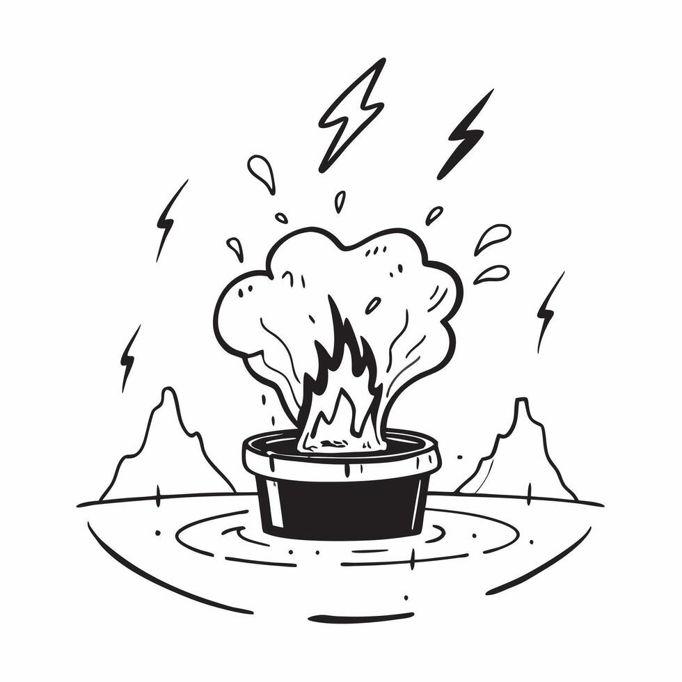 Volcanic Hot Springs Adventure concept as Explore the dynamic and powerful volcanic hot springs where earths energy is palpable and the waters are invigorating in Photo Stock Conc Clear Set 2 vector