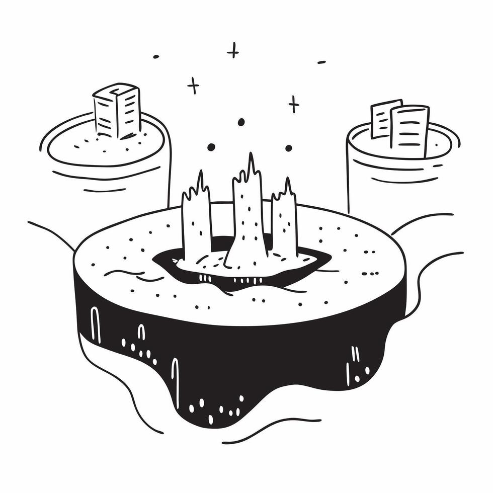 Urban Thermal Springs concept as In the heart of the city an urban thermal spring offers a unique relaxation spot amidst the bustling streets in Photo Stock Concept Clear vector