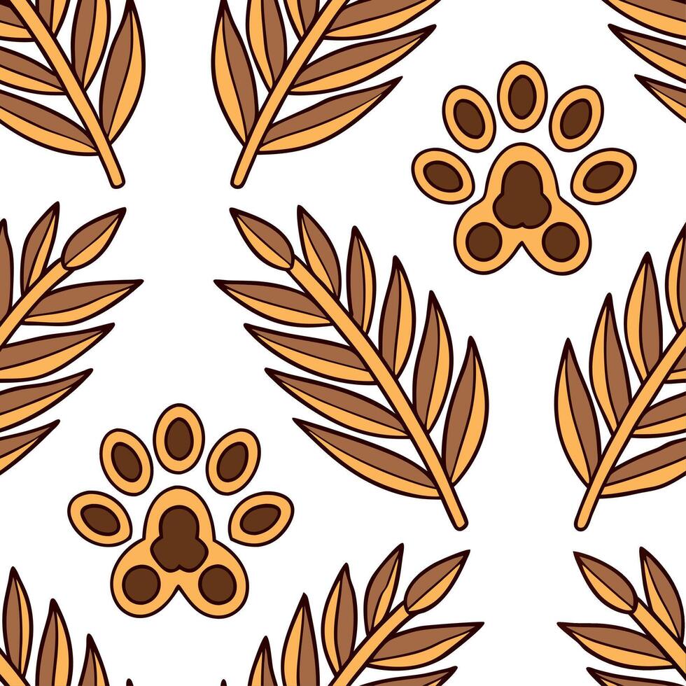 Tribal patterns seamless design with animal inspired motifs and earthy colors for a wild natural feel concept as Animal inspired tribal patterns with earthy colors perfect for a wi Clear vector
