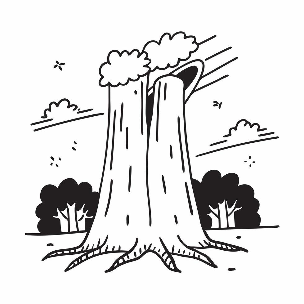 Towering Giants of the Forest concept as Towering old growth trees dominate the landscape their massive trunks telling stories of centuries past in Photo Stock Concept Clear Set 2 vector