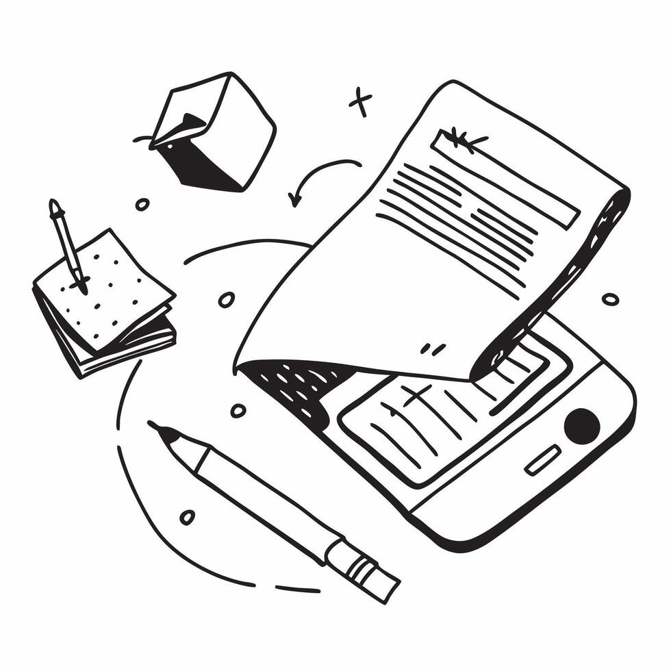 Top view of a desk with a planner and pen symbolizing productivity tools in double exposure with copy space concept as A top view of a desk with a planner and pen intertwined repr Clear vector