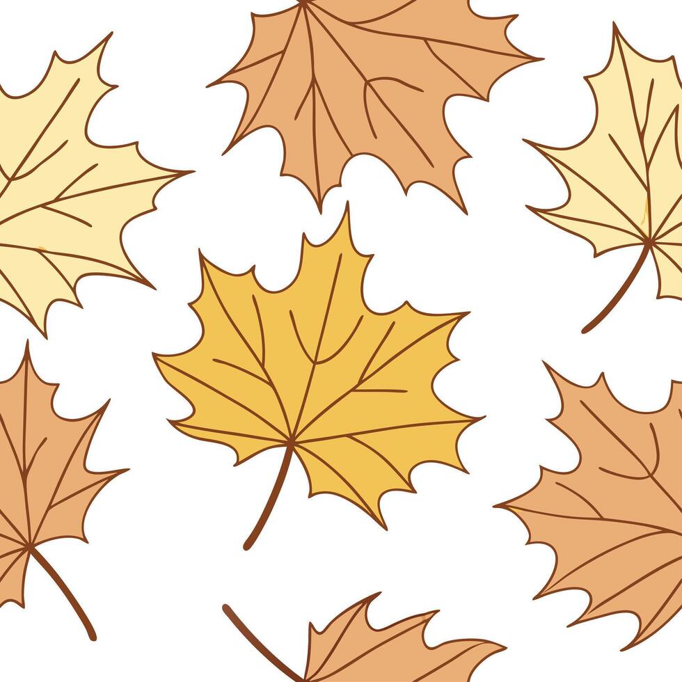 Thanksgiving leaves seamless pattern with rich autumn colors of red orange and yellow for a warm harvest inspired look concept as Warm Thanksgiving pattern with red orange and yell Clear Set 6 vector