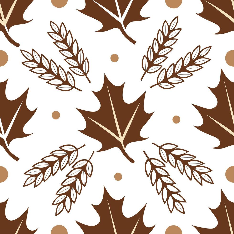Thanksgiving leaves seamless pattern with rich autumn colors of red orange and yellow for a warm harvest inspired look concept as Warm Thanksgiving pattern with red orange and yell Clear Set 5 vector