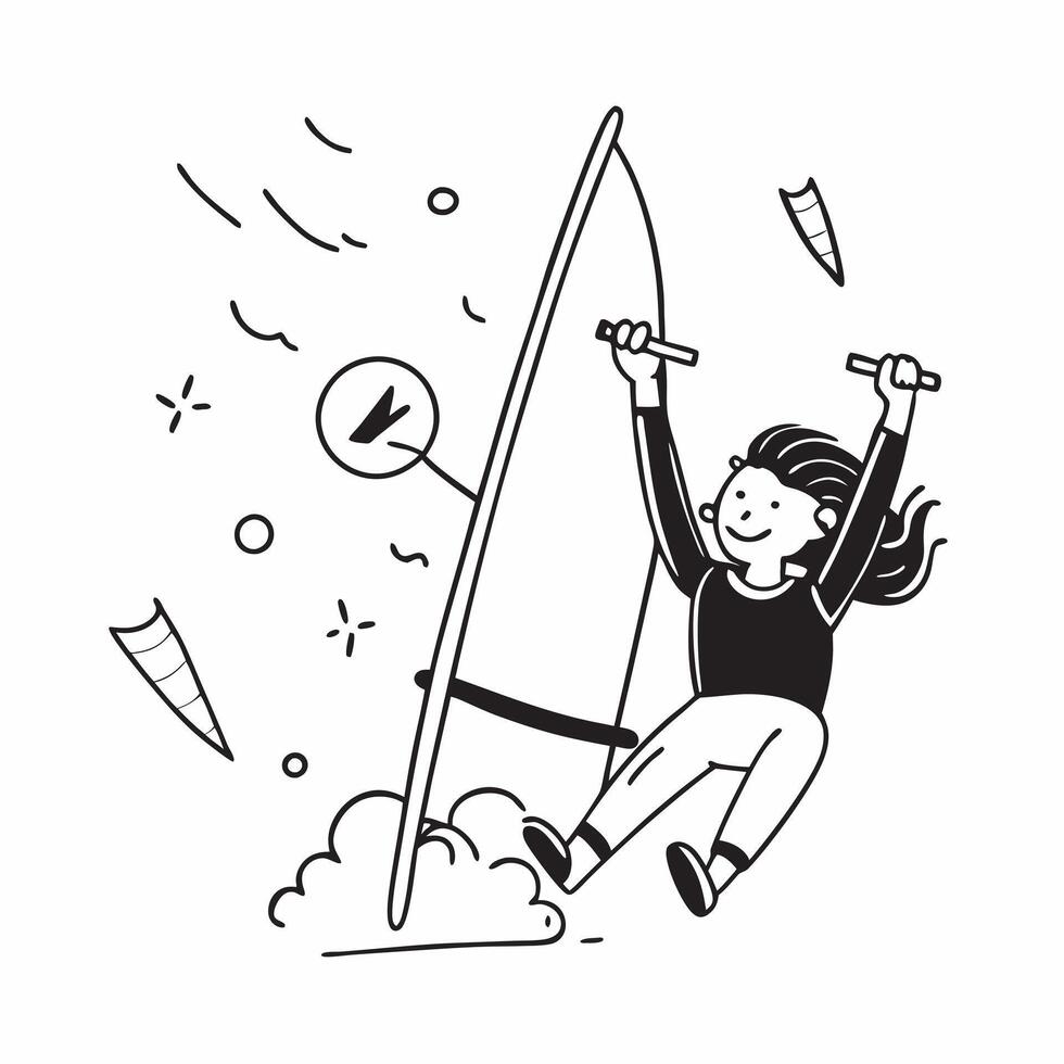Teen with spina bifida enjoying adaptive sailing concept as A teen with spina bifida joyfully participating in adaptive sailing showcasing resilience inclusion and the thrill of wa Clear vector
