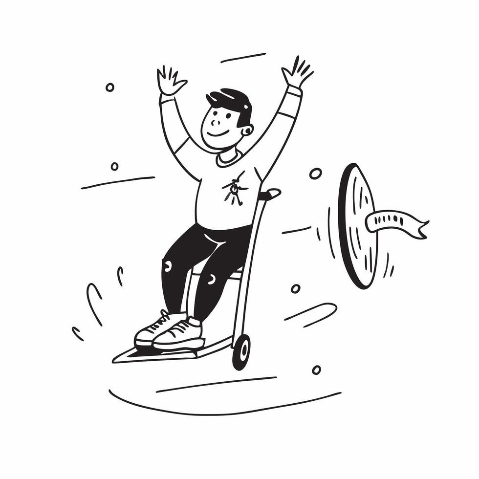 Teen with spina bifida enjoying adaptive sailing concept as A teen with spina bifida joyfully participating in adaptive sailing showcasing resilience inclusion and the thrill of wa Clear Set 2 vector