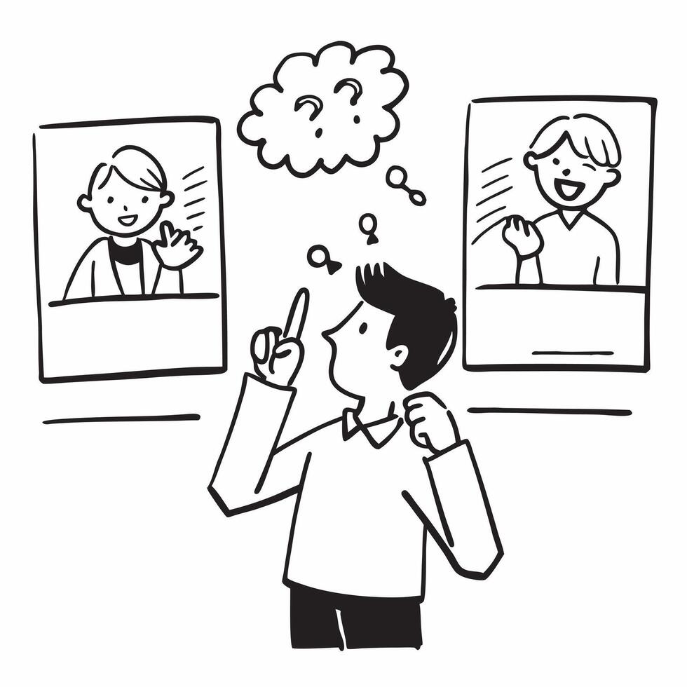 Teacher using positive gestures to encourage student participation concept as A teacher using positive gestures to encourage student participation showcasing positive body language Clear vector