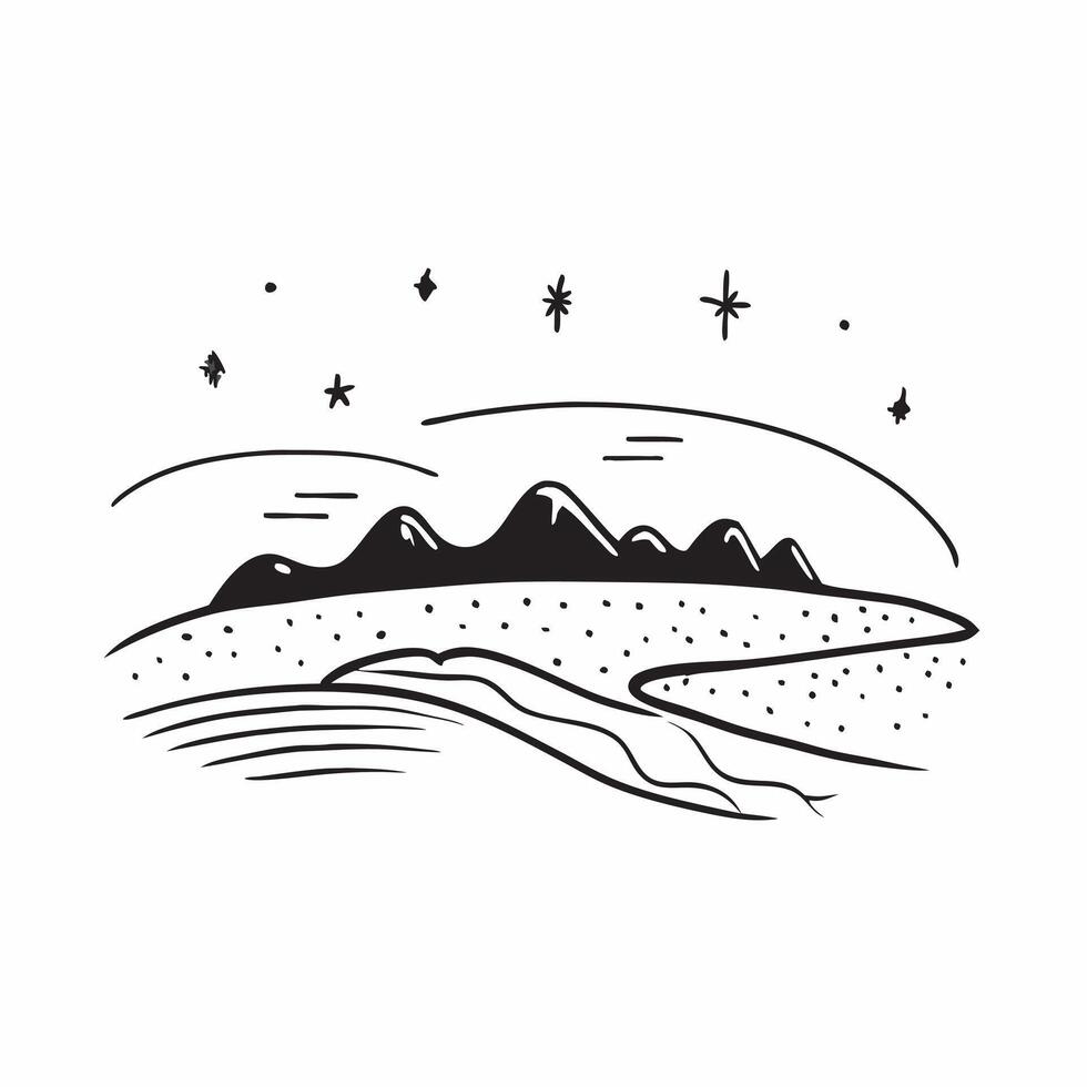 Starry Sky Over Rolling Hills concept as Gentle rolling hills under a starry night sky evoke peace and stillness perfect for a quiet night under the stars in Photo Stock Concept Clear Set 2 vector