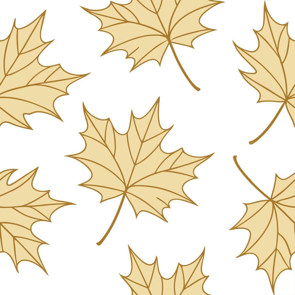 Soft autumn leaves seamless pattern with muted tones and delicate textures for peaceful fall vibes concept as Gentle autumn leaves pattern with muted tones and delicate textures id Clear vector