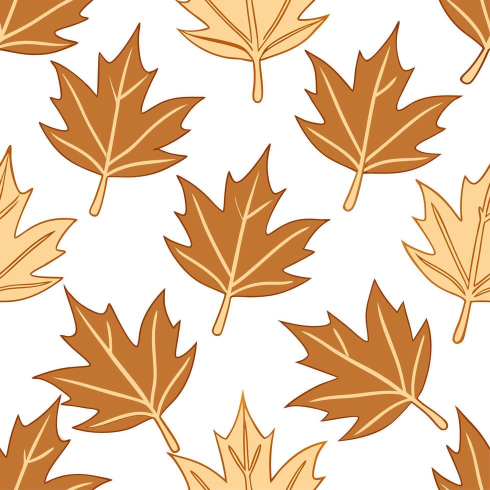 Soft autumn leaves seamless pattern with muted tones and delicate textures for peaceful fall vibes concept as Gentle autumn leaves pattern with muted tones and delicate textures id Clear Set 2 vector