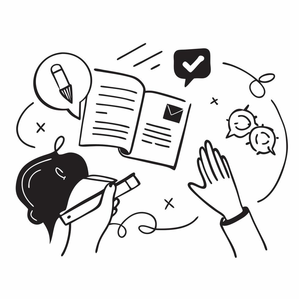 Skill Building Book Club concept as A group forms a book club focused on reading and discussing books that encourage skill building and self improvement in Photo Stock Concept Clear vector