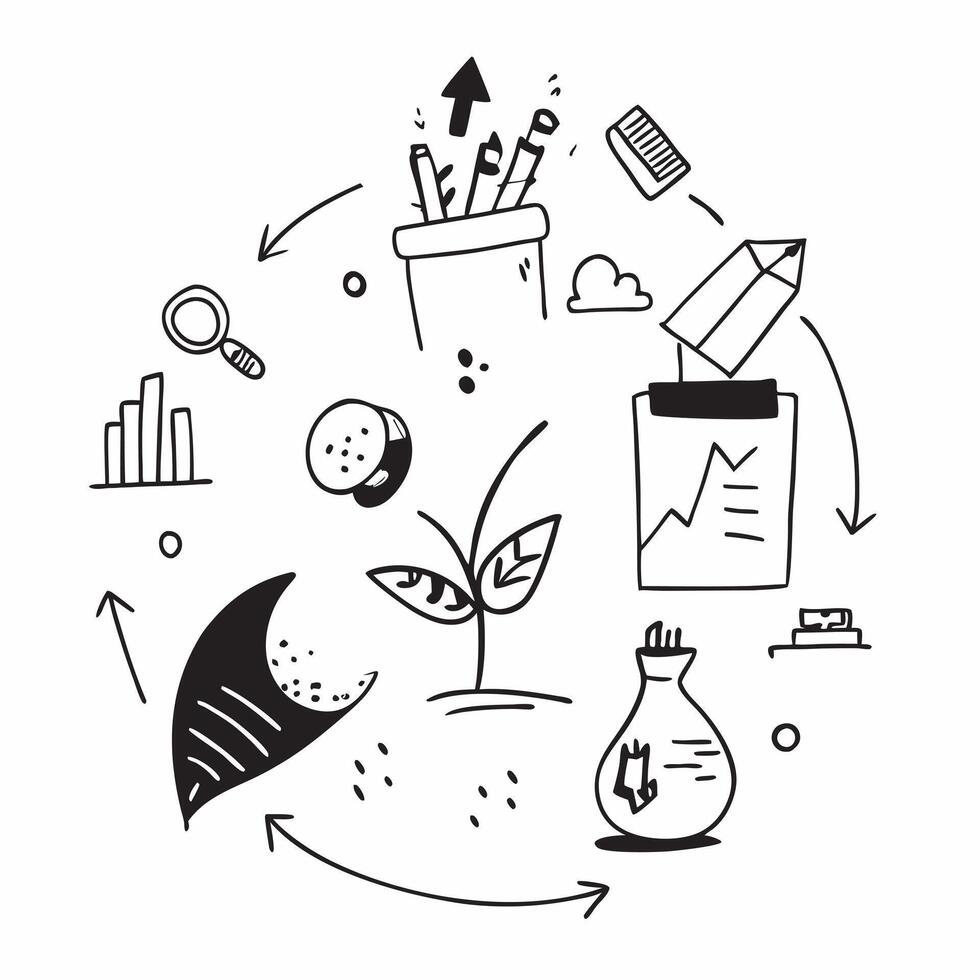 Simple flat design icon Zero Waste Office Tiles concept as Tiles with designs that include elements from a zero waste office environment like paperless systems and plants flat ill Clear vector