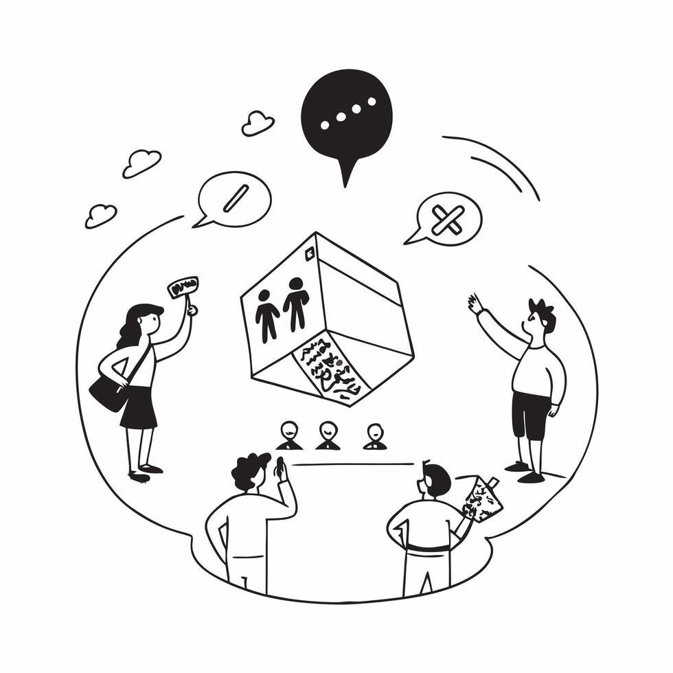 Simple flat design icon Young activists organizing a climate change rally concept as Young activists organizing a climate change rally emphasizing advocacy youth involvement and th Clear vector