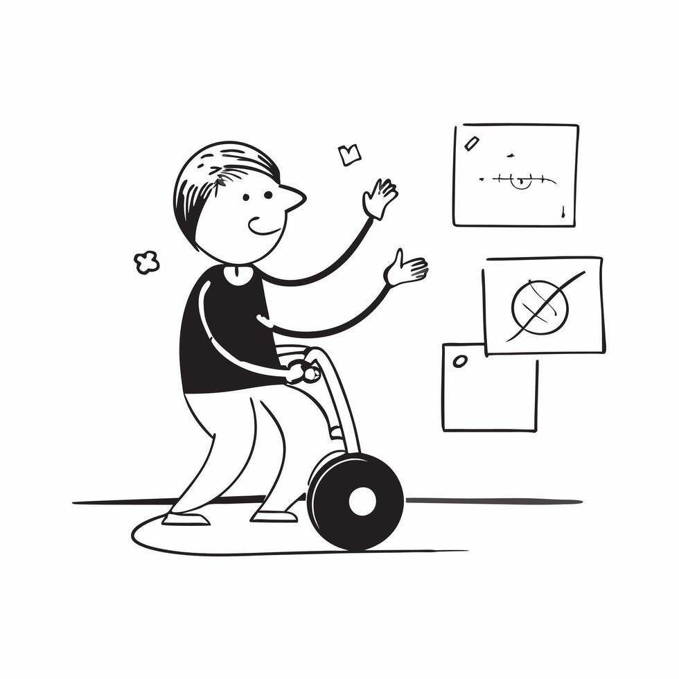 Simple flat design icon Teen with cerebral palsy playing wheelchair basketball concept as A teen with cerebral palsy playing wheelchair basketball showcasing their skills inclusion Clear vector