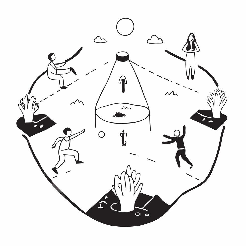 Simple flat design icon Sunrise Yoga in Alpine Meadows concept as Individuals practice sunrise yoga in Alpine meadows connecting with nature and embracing tranquilitySimple flat i Clear vector