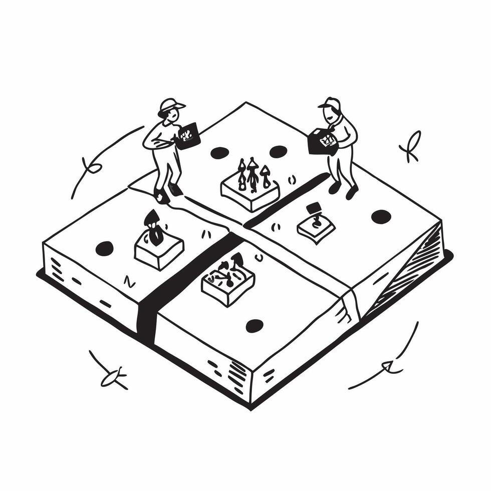 Simple flat design icon Street Performers Tiles concept as Vibrant tiles depicting street performers and musicians that bring the Feria de las Flores to life flat illustration in Clear vector