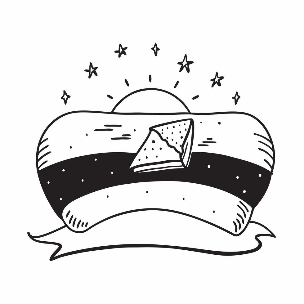 Simple flat design icon Starry Sky over Snowy Landscape concept as A crisp clear starry sky over a snowy landscape offers a pristine and peaceful view of winters night beauty flat Clear vector