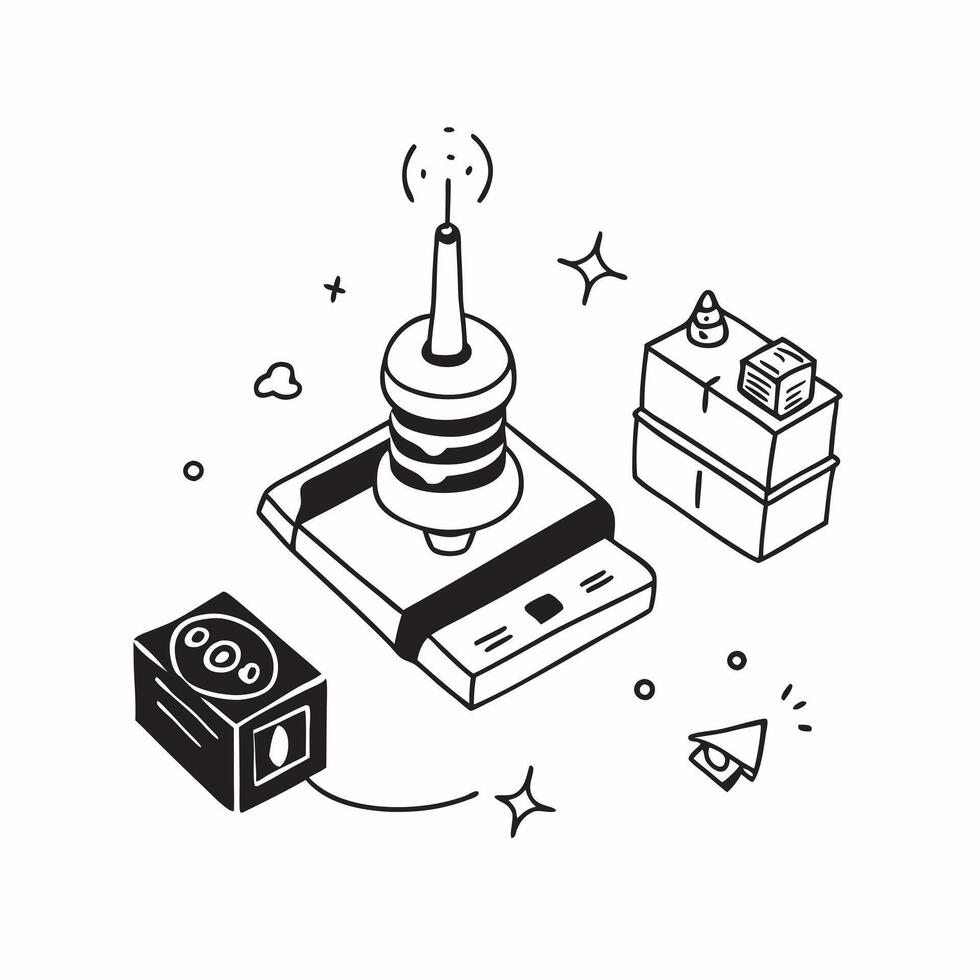 Simple flat design icon Space Elevator Development concept as Exploring the concept and challenges of developing a space elevator to transport materials between Earth and orbitSim Clear vector