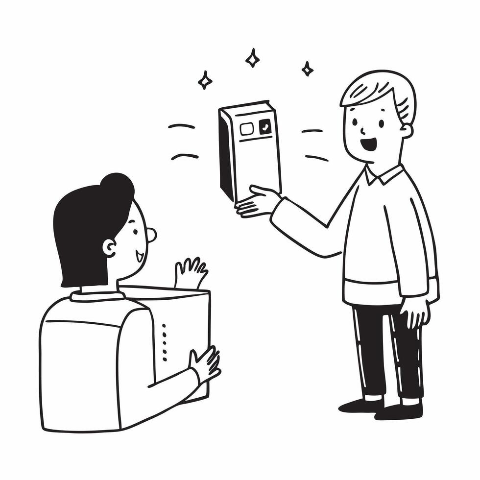 Simple flat design icon Salesperson using open body language to connect with customers concept as A salesperson using open body language to connect with customers emphasizing posit Clear Set 3 vector