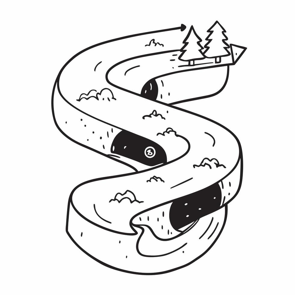 Simple flat design icon Rainforest River Journey concept as A river winds through the heart of a tropical rainforest inviting exploration and adventure Simple flat illustration in Clear vector